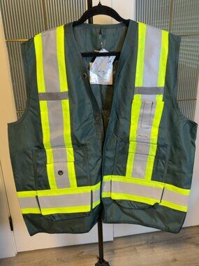 Apparel Solutions 4XL Hi Vis Surveyor Safety Vest 3M Scotchlite NWT